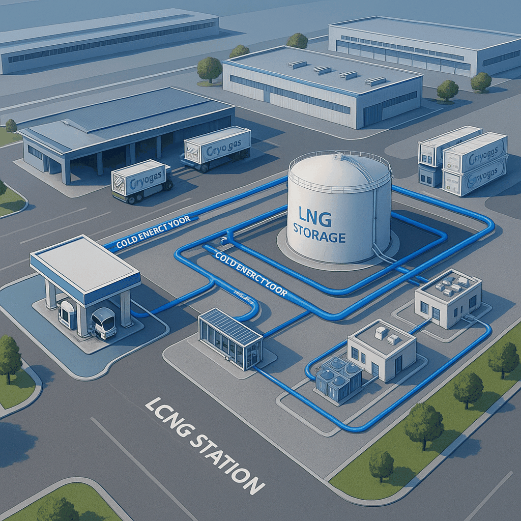 Cryogas LNG & LCNG terminal – Cold Energy & BTU loop overview